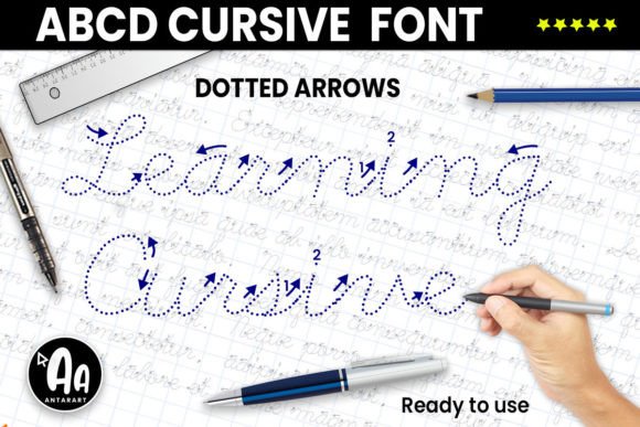 Abcd Cursive Dotted Arrows: A Creative Typeface for Campaign Design