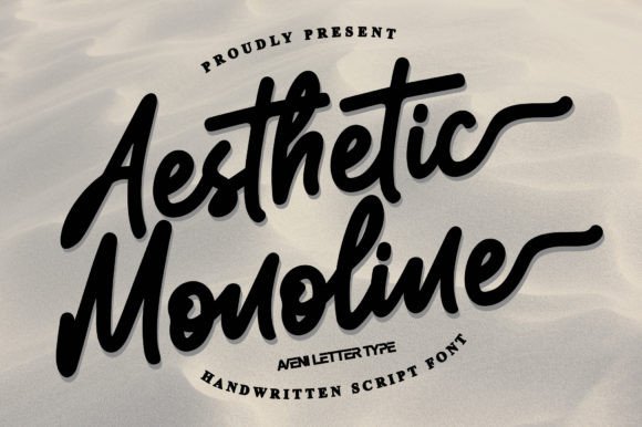 Aesthetic Monoline: A Handwritten Font for Creative Makers
