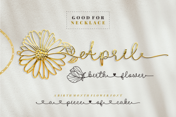 April Birth Flower Font for Professional Branding