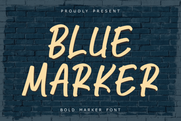 Blue Marker Font for Editorial Design and Branding