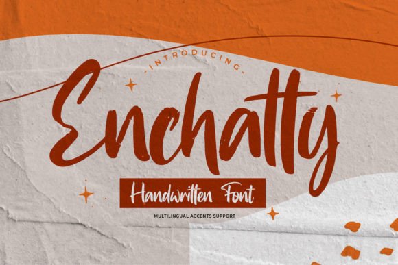 Enchatty: The Script Typeface for Editorial Design and Brand Identity
