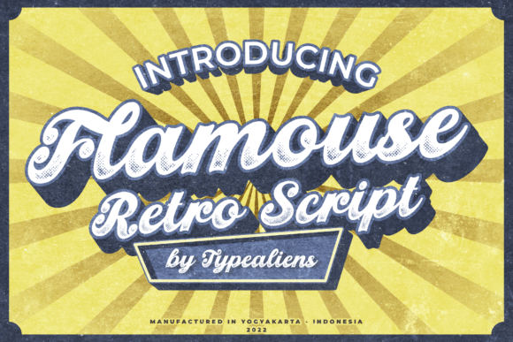 Flamouse: A Retro Script Font for Bold Brand Campaigns