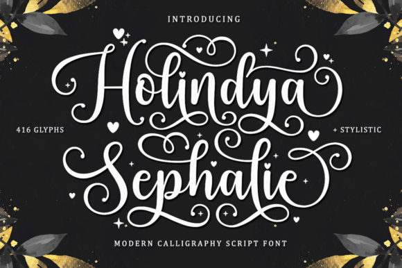 Holindya Sephalie: A Royal Script Font for Editorial Design