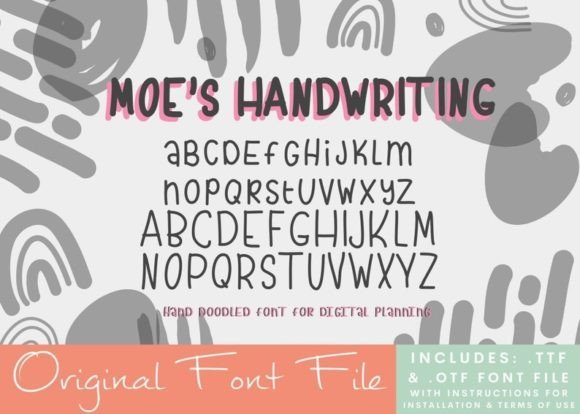 Moe s Handwriting: A Doodled Typeface for Authentic Branding