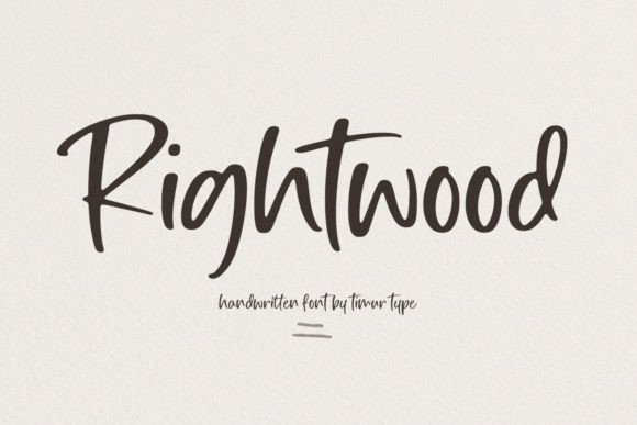 Rightwood: A Modern Script Font for Elegant Web Design