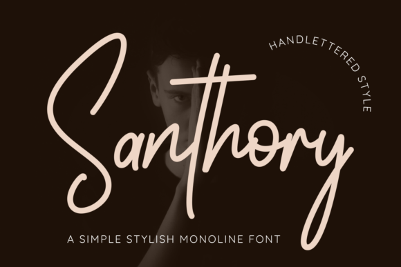 Santhory: A Stylish Monoline Signature Font for Branding
