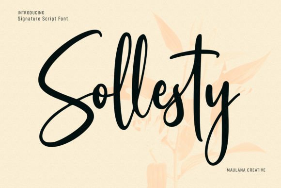 Solesty: The Modern Script Typeface for Polished Branding
